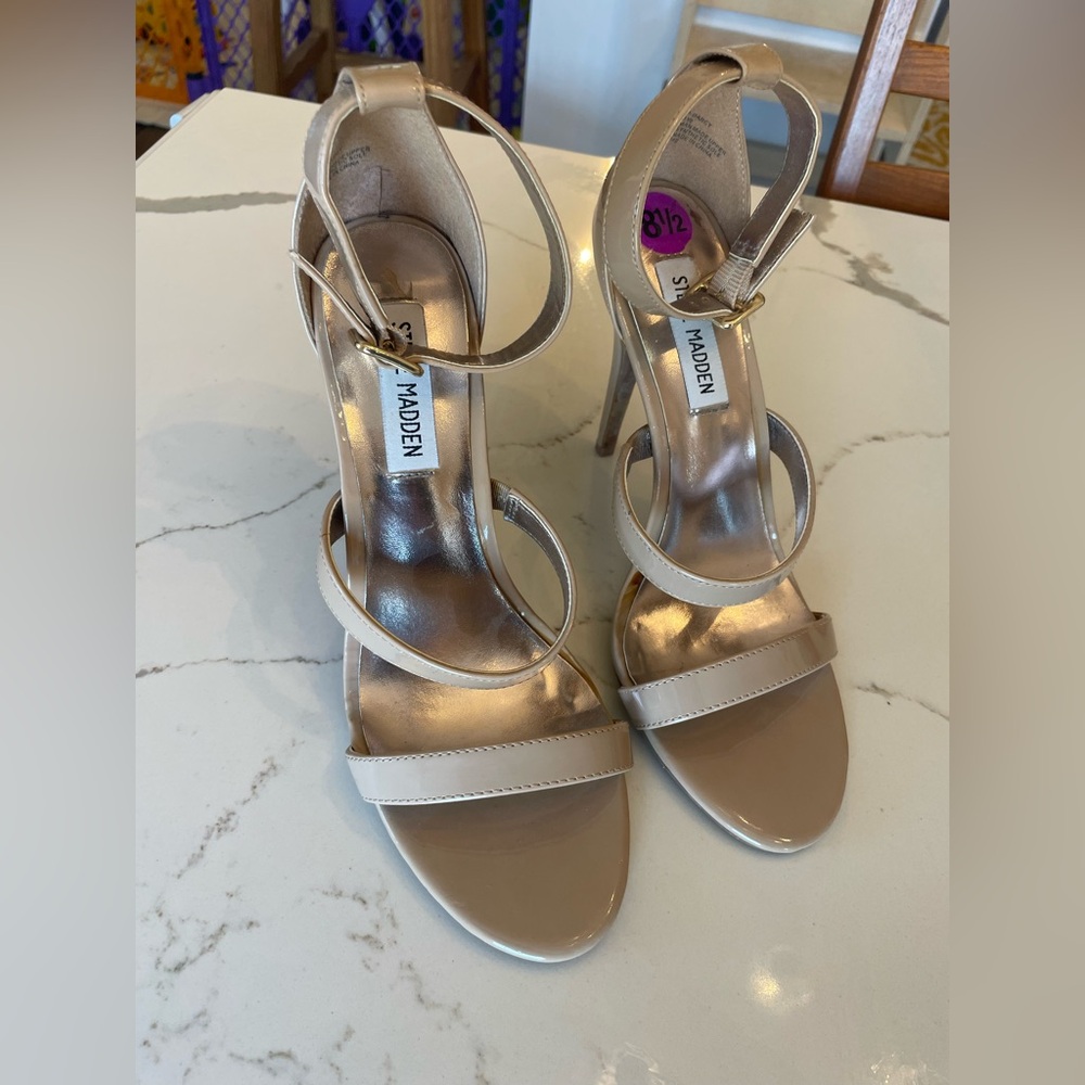 Steve Madden Strappy Nude Heels size 8.5